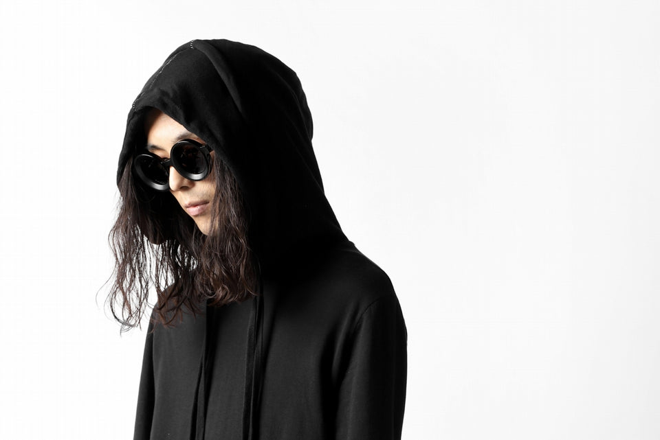 Load image into Gallery viewer, thomkrom DOUBLE HOODIE PULL OVER PARKA / OVER LOCKED (BLACK)