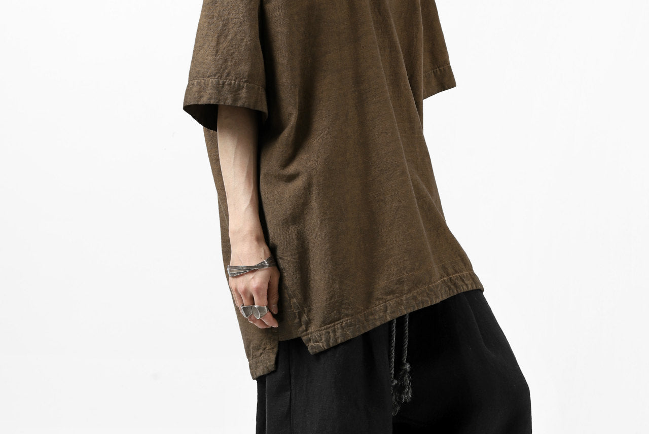 _vital exclusive minimal tunica tops / persimmon dyed linen (BROWN B)
