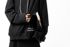 画像をギャラリービューアに読み込む, A.F ARTEFACT &quot;Trunk-Show&quot; BEHIND DOCKING LAYERED TEE HOODIE (BLACK)