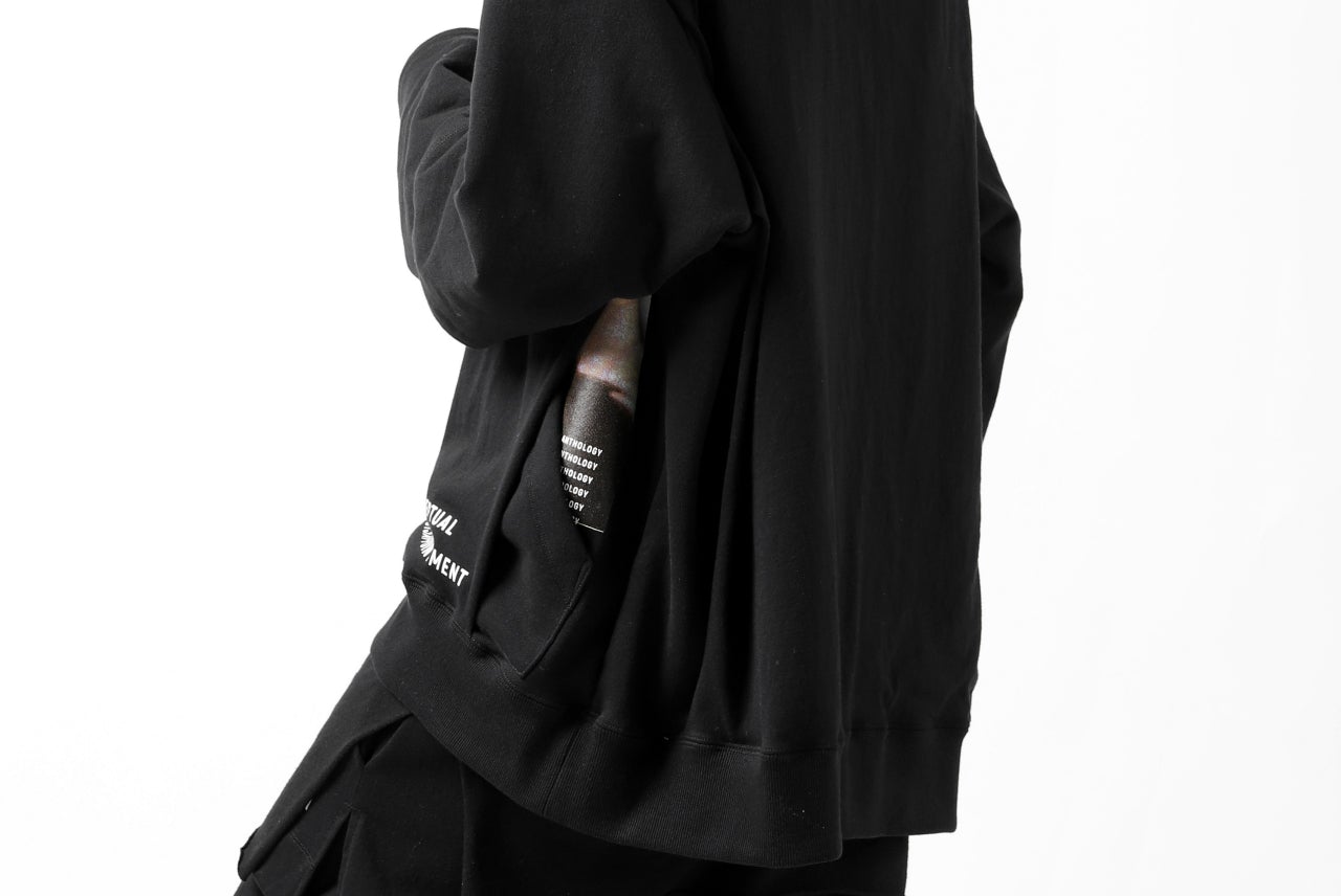 A.F ARTEFACT "Trunk-Show" BEHIND DOCKING LAYERED TEE HOODIE (BLACK)