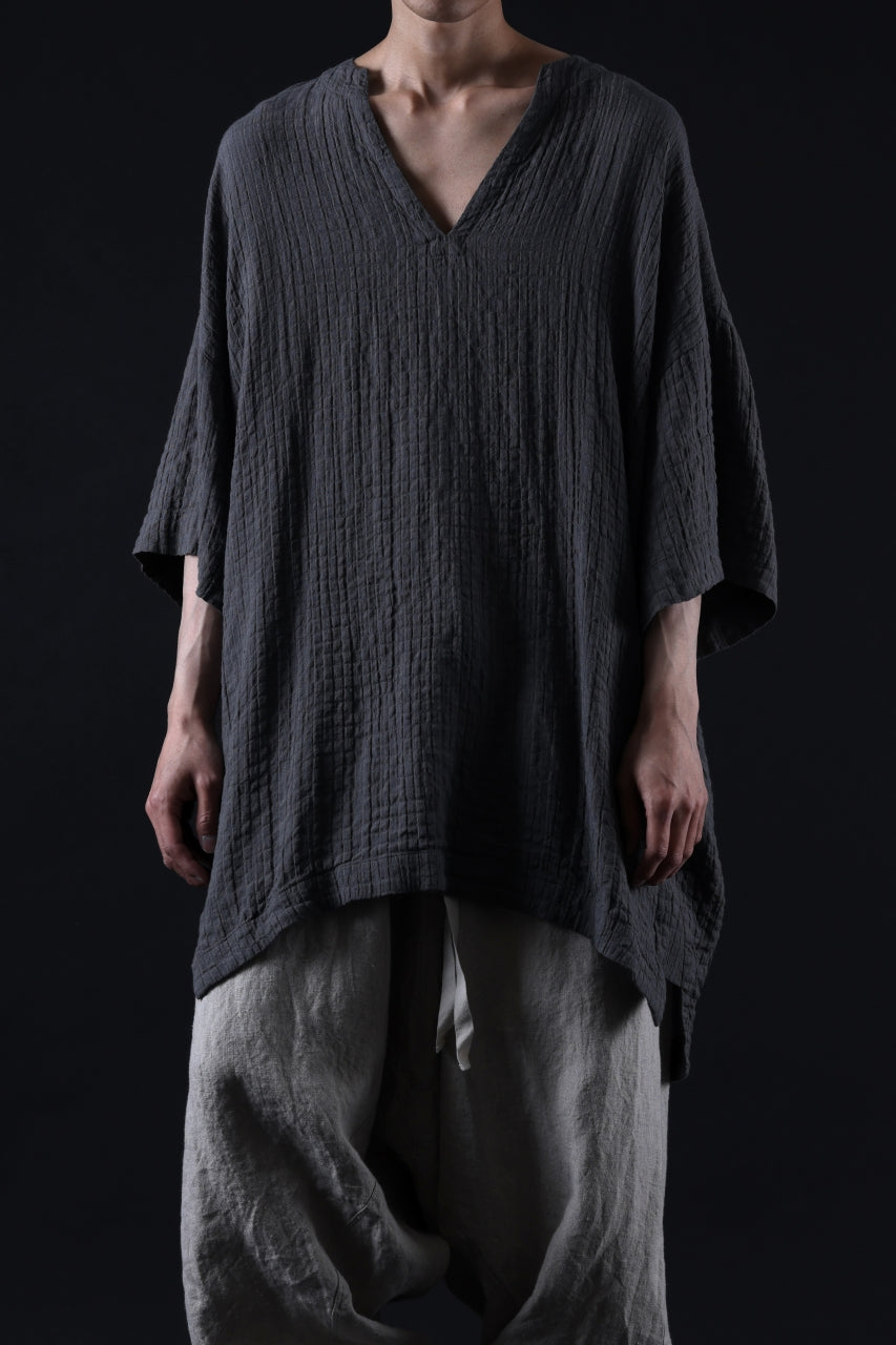 Load image into Gallery viewer, _vital exclusive minimal tunica tops / soft waffle woven (GREY)