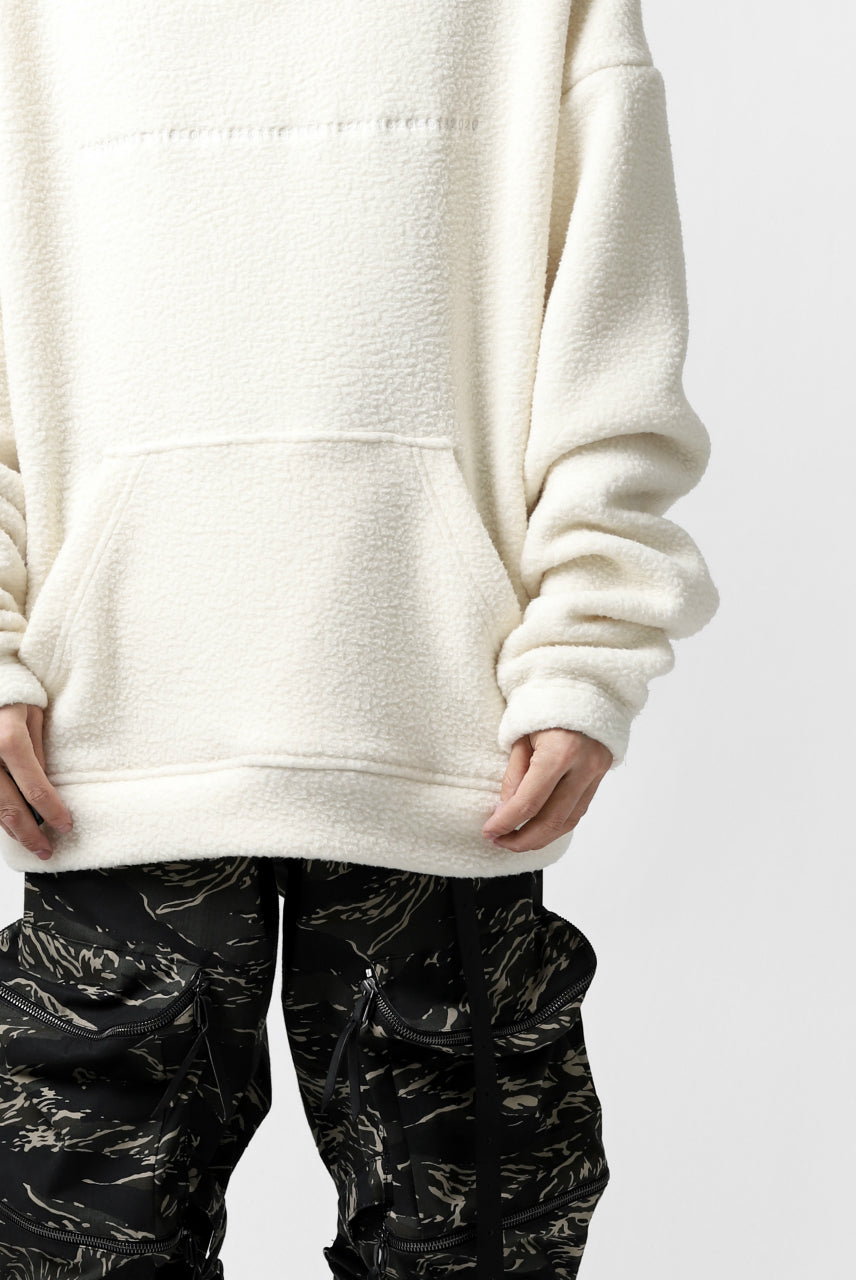 画像をギャラリービューアに読み込む, A.F ARTEFACT &quot;FLUFFY&quot; EMBROIDERED HOODIE / BomberFLEECE (IVORY)