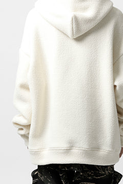 画像をギャラリービューアに読み込む, A.F ARTEFACT &quot;FLUFFY&quot; EMBROIDERED HOODIE / BomberFLEECE (IVORY)