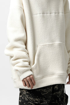 画像をギャラリービューアに読み込む, A.F ARTEFACT &quot;FLUFFY&quot; EMBROIDERED HOODIE / BomberFLEECE (IVORY)