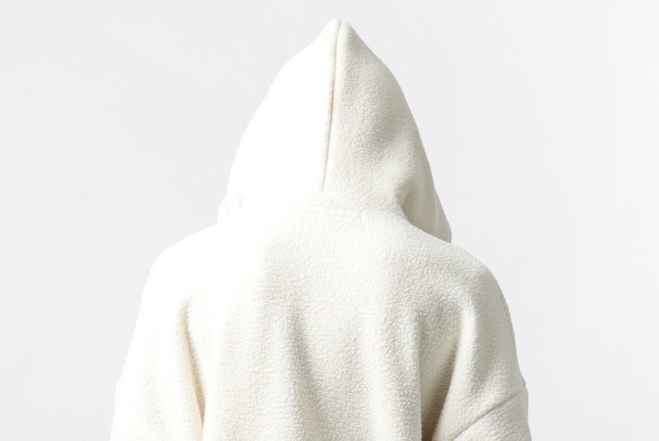 画像をギャラリービューアに読み込む, A.F ARTEFACT &quot;FLUFFY&quot; EMBROIDERED HOODIE / BomberFLEECE (IVORY)