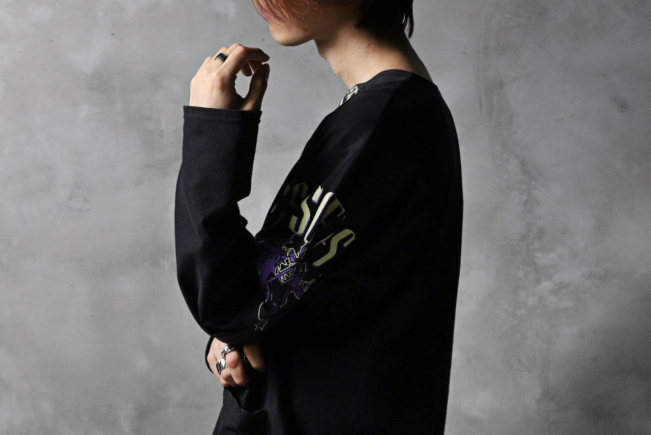 CHANGES VINTAGE REMAKE BOAT-NECK BAND L/S TEE (BLACK #C)