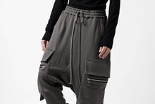 画像をギャラリービューアに読み込む, A.F ARTEFACT ZIPPER SARROUEL CARGO PANTS / COTTON SWEAT (GREY)