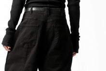 Load image into Gallery viewer, Pxxx OFF by PAL OFFNER WRAP TROUSERS / STRETCH DENIM (BLACK)