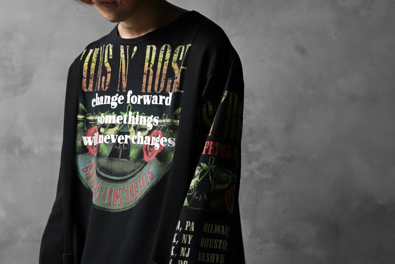 CHANGES VINTAGE REMAKE BOAT-NECK BAND L/S TEE (BLACK #B)