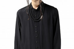 Load image into Gallery viewer, KLASICA TOPOL BEADS NECKLACE / ONYX+SILVER (MAT BLACK)