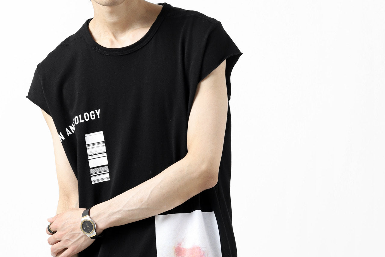 A.F ARTEFACT "AN ANTHOLOGY" FRENCH SLEEVE TOP (BLACK)