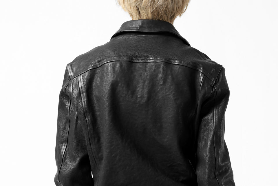 画像をギャラリービューアに読み込む, ISAMU KATAYAMA BACKLASH exclusive DOUBLE RIDERS JACKET / JP-CALF GARMENT WASHED (BLACK)