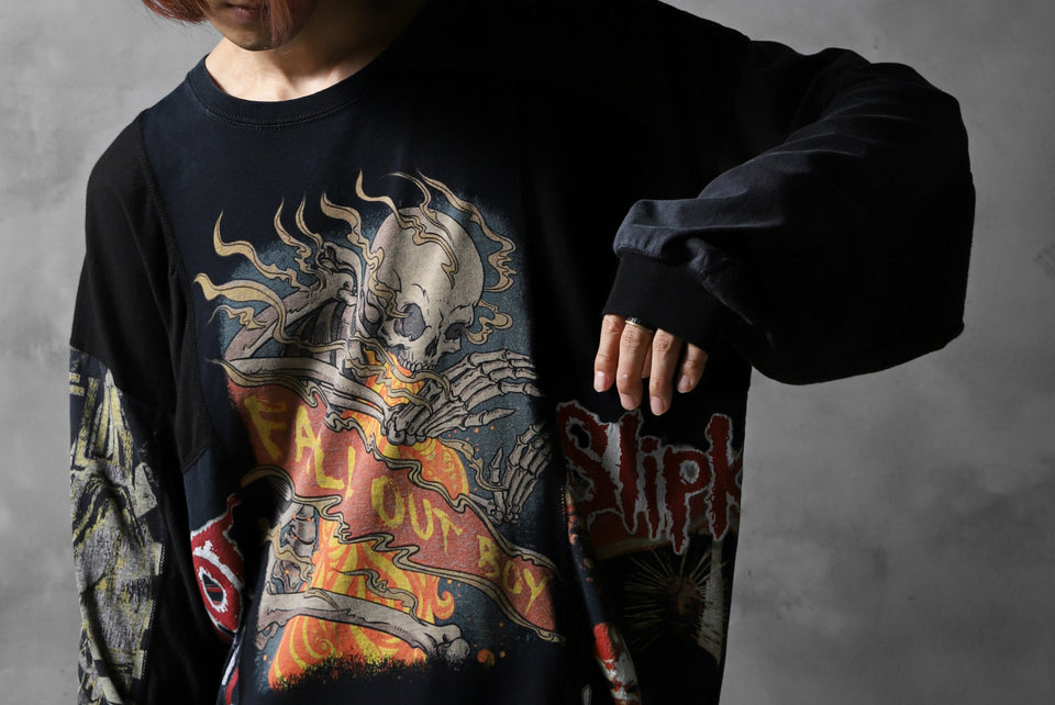 画像をギャラリービューアに読み込む, CHANGES VINTAGE REMAKE MULTI PANEL BAND L/S TEE (BLACK #A)