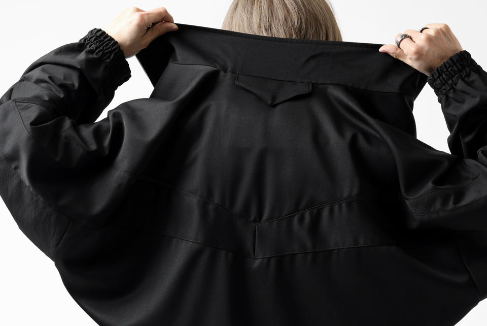 画像をギャラリービューアに読み込む, Y&#39;s....  PANELED ZIP BLOUSON / SUPER 120&#39;s DOESKIN (BLACK)