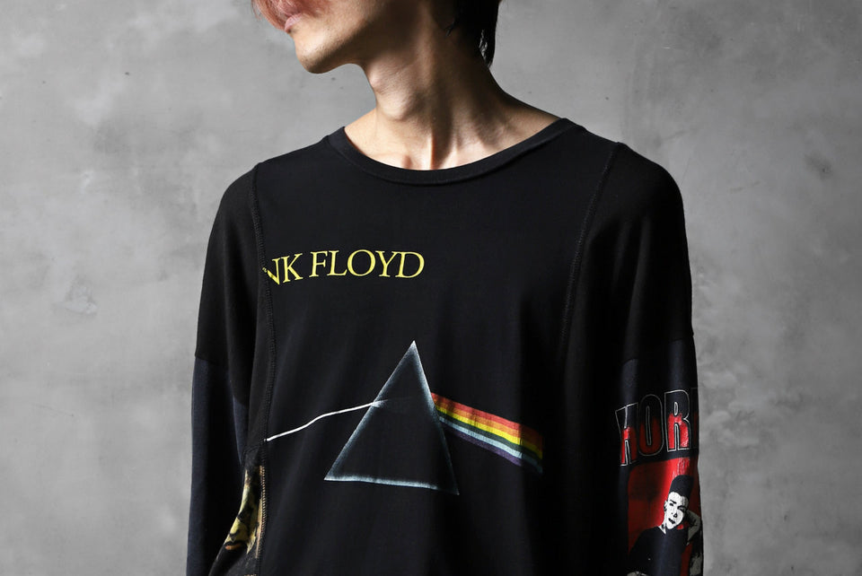 Load image into Gallery viewer, CHANGES VINTAGE REMAKE MULTI PANEL BAND L/S TEE (BLACK #B)