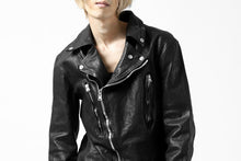 画像をギャラリービューアに読み込む, ISAMU KATAYAMA BACKLASH exclusive DOUBLE RIDERS JACKET / JP-CALF GARMENT WASHED (BLACK)