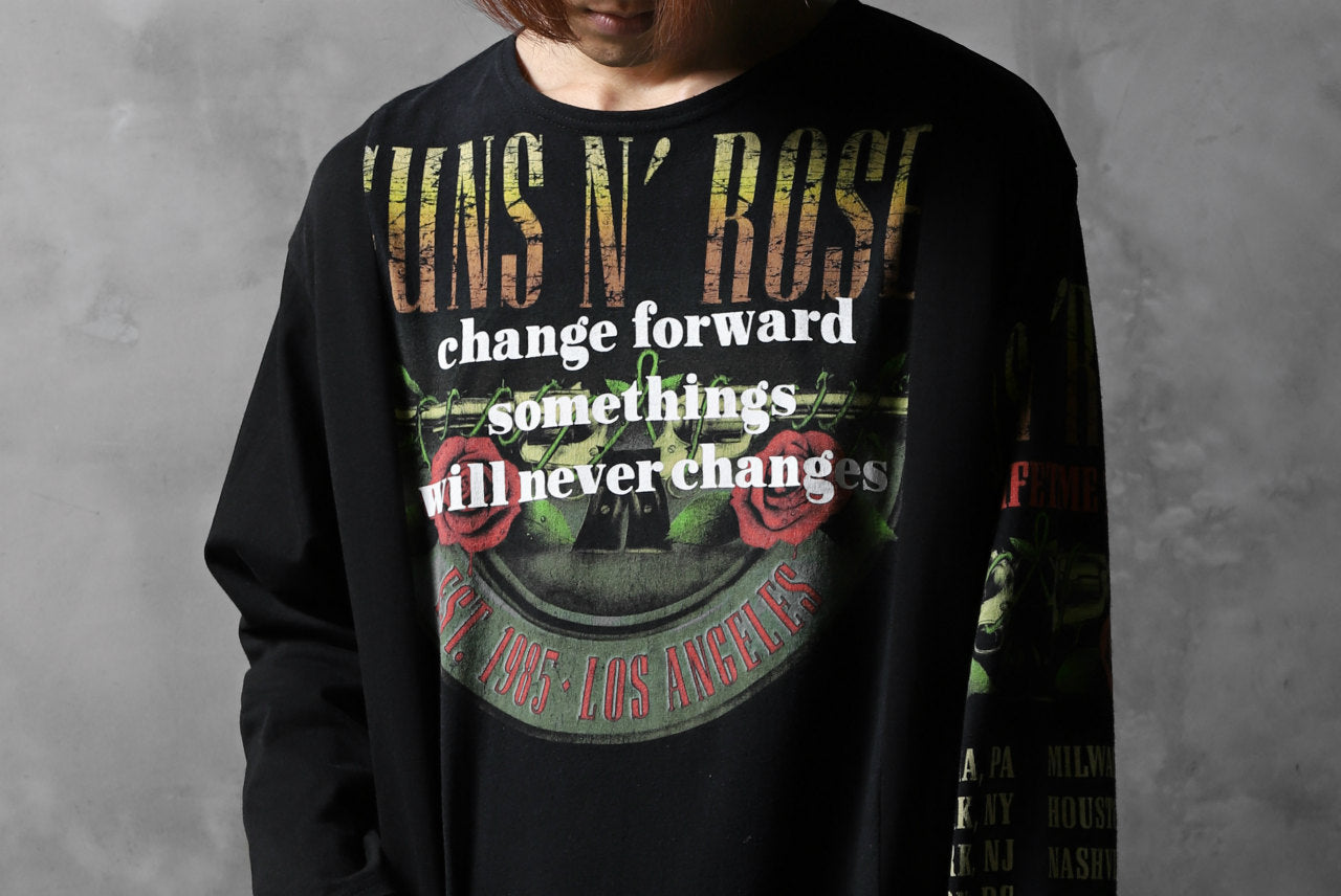 CHANGES VINTAGE REMAKE BOAT-NECK BAND L/S TEE (BLACK #B)