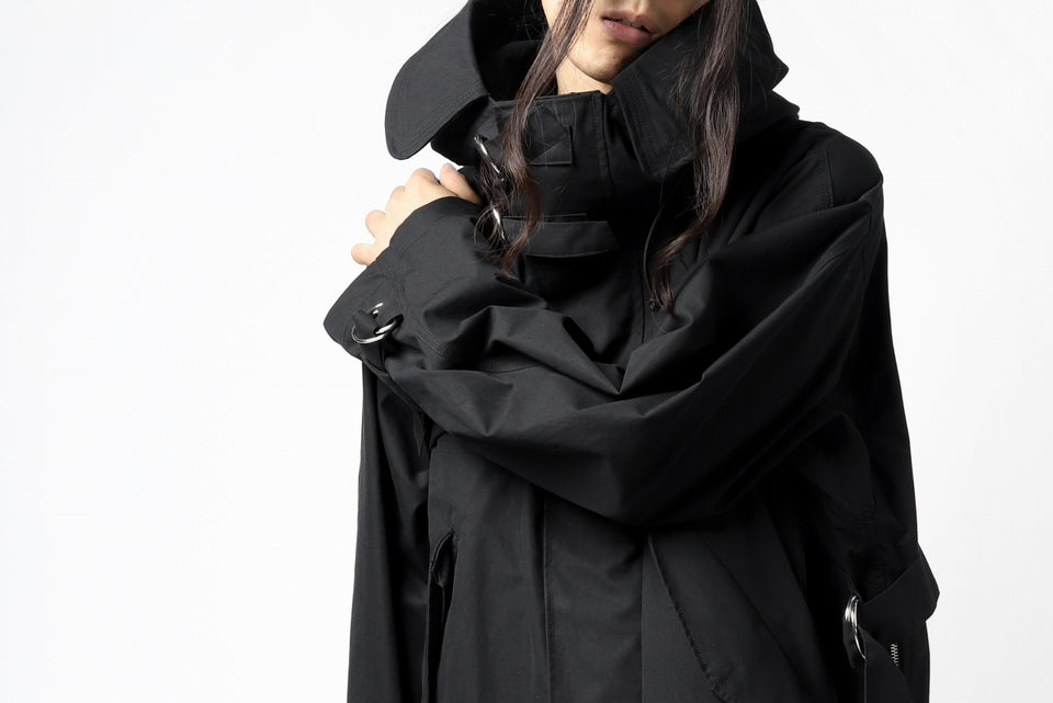 画像をギャラリービューアに読み込む, KLASICA WATER FALL MODS COAT / Ventile® UK L24 (BLACK)