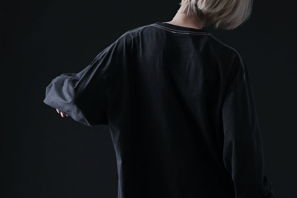 Load image into Gallery viewer, DEFORMATER.® PRODUCTS DYED LONG SLEEVE TOP &quot;PLAIN&quot; (VINTAGE BLACK)