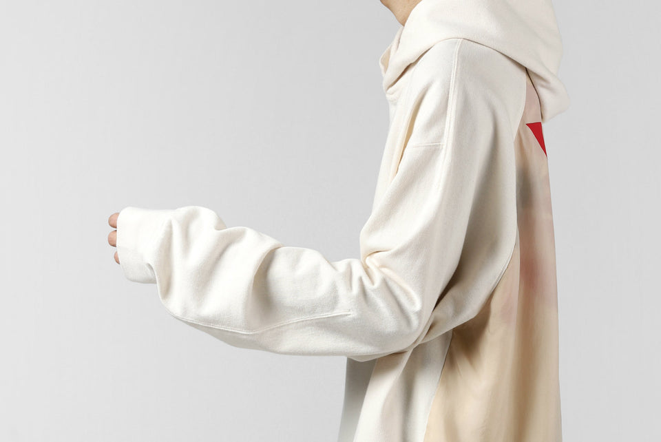 Load image into Gallery viewer, Y-3 Yohji Yamamoto LAYERED BACK LOGO HOODIE / FRENCH TERRY (MULTI BEIGE)