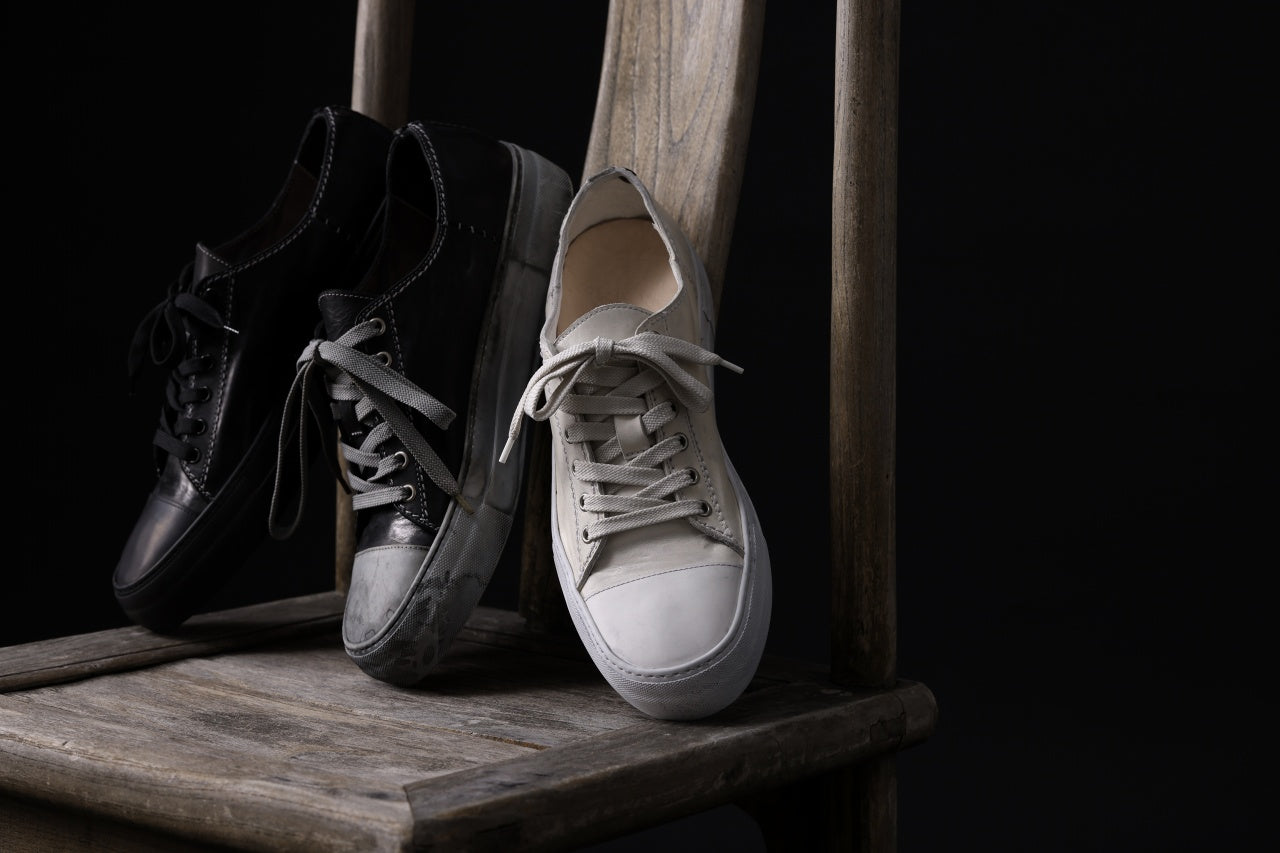 incarnation exclusive CLASSIC SNEAKER LOW / HORSE FULL GRAIN (PIECE DYED / ALL BLACK)