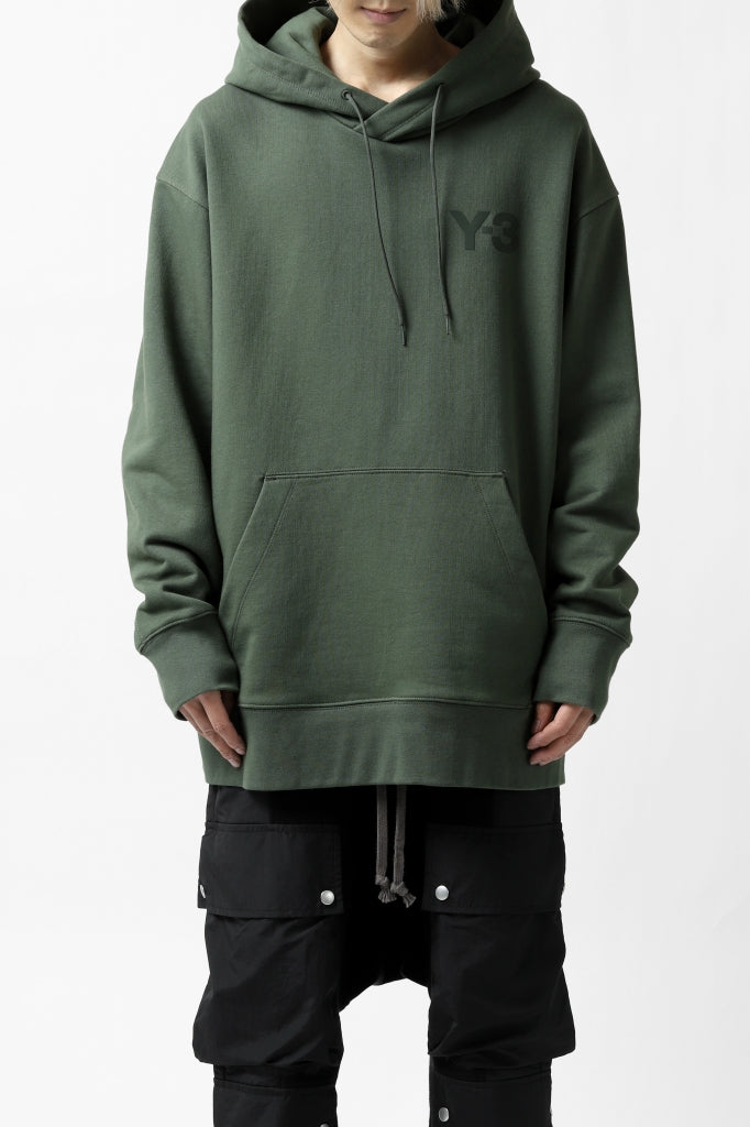 Y-3 Yohji Yamamoto CLASSIC CHEST LOGO HOODIE PARKA / FRENCH TERRY (GREEN)