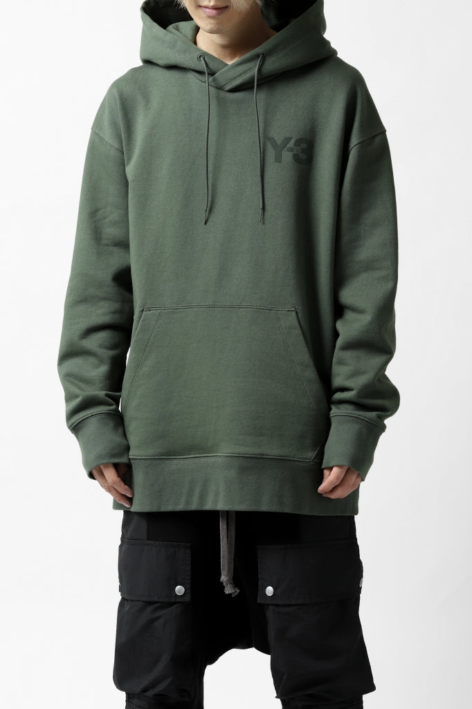 Y-3 Yohji Yamamoto CLASSIC CHEST LOGO HOODIE PARKA / FRENCH TERRY (GREEN)