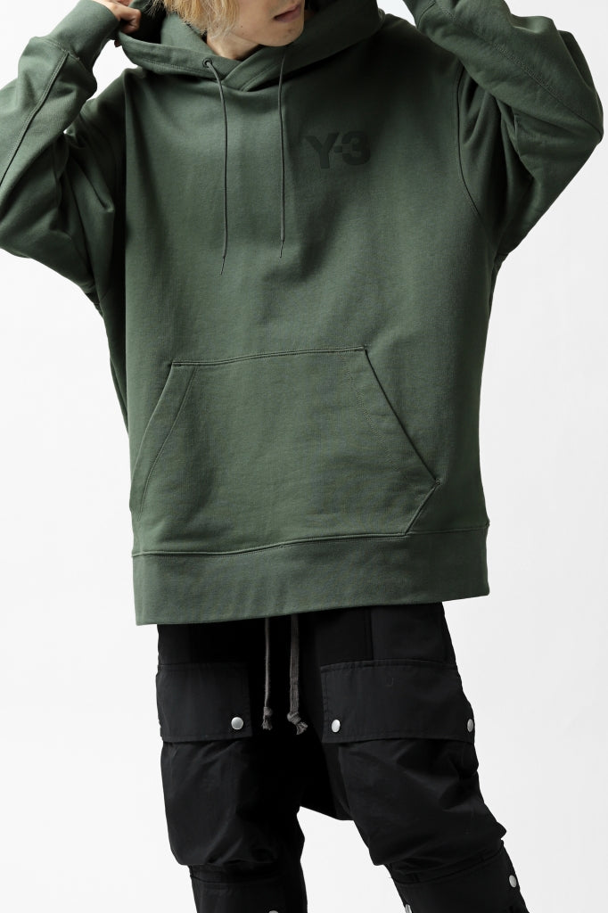 Y-3 Yohji Yamamoto CLASSIC CHEST LOGO HOODIE PARKA / FRENCH TERRY (GREEN)