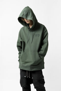 画像をギャラリービューアに読み込む, Y-3 Yohji Yamamoto CLASSIC CHEST LOGO HOODIE PARKA / FRENCH TERRY (GREEN)