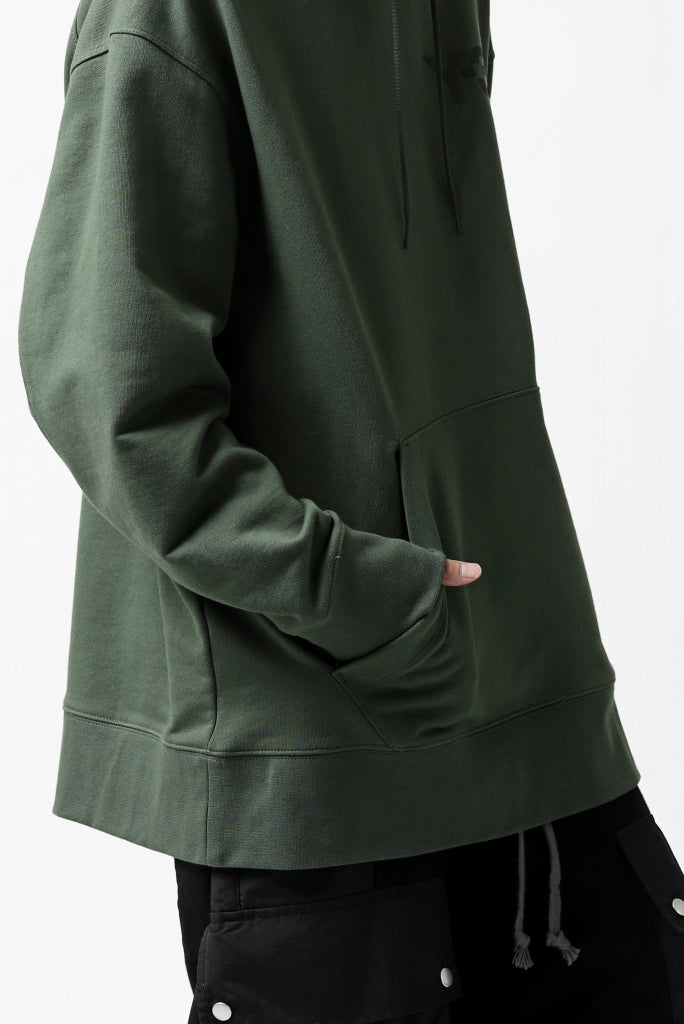 画像をギャラリービューアに読み込む, Y-3 Yohji Yamamoto CLASSIC CHEST LOGO HOODIE PARKA / FRENCH TERRY (GREEN)