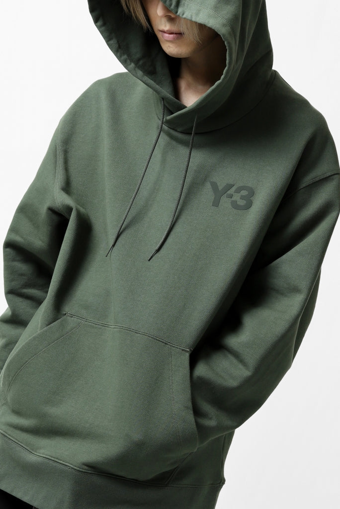 画像をギャラリービューアに読み込む, Y-3 Yohji Yamamoto CLASSIC CHEST LOGO HOODIE PARKA / FRENCH TERRY (GREEN)