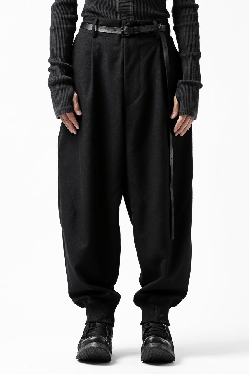 Y-3 Yohji Yamamoto CLASSIC CUFF PANTS / WOOL FLANNEL (BLACK)