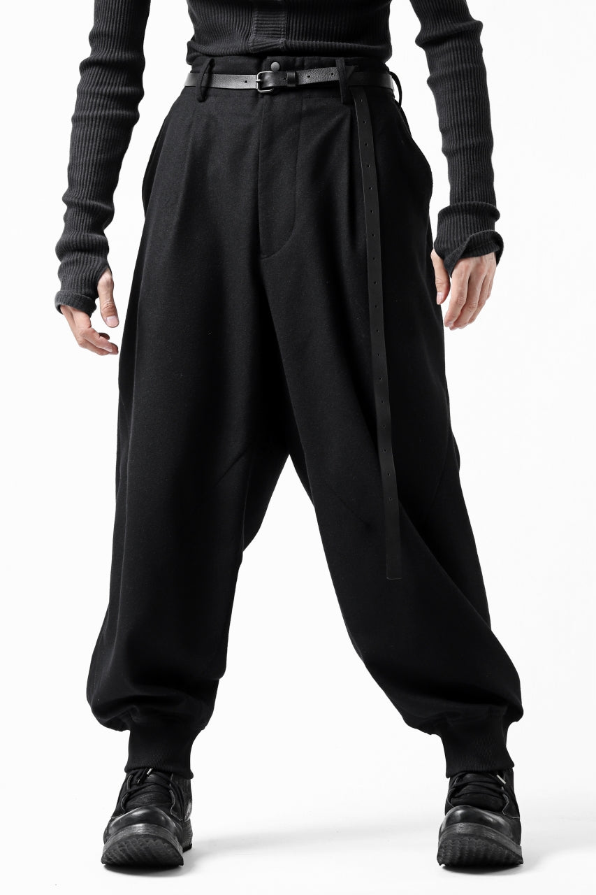 Y-3 Yohji Yamamoto CLASSIC CUFF PANTS / WOOL FLANNEL (BLACK)