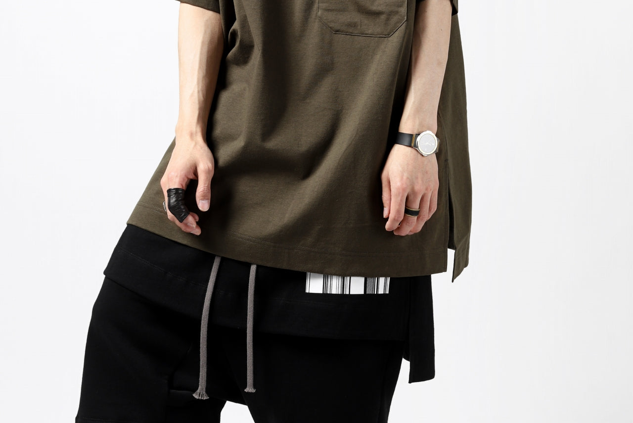 Y-3 Yohji Yamamoto STRINGS POCKET TEE / PAPER JERSEY (KHAKI)の商品