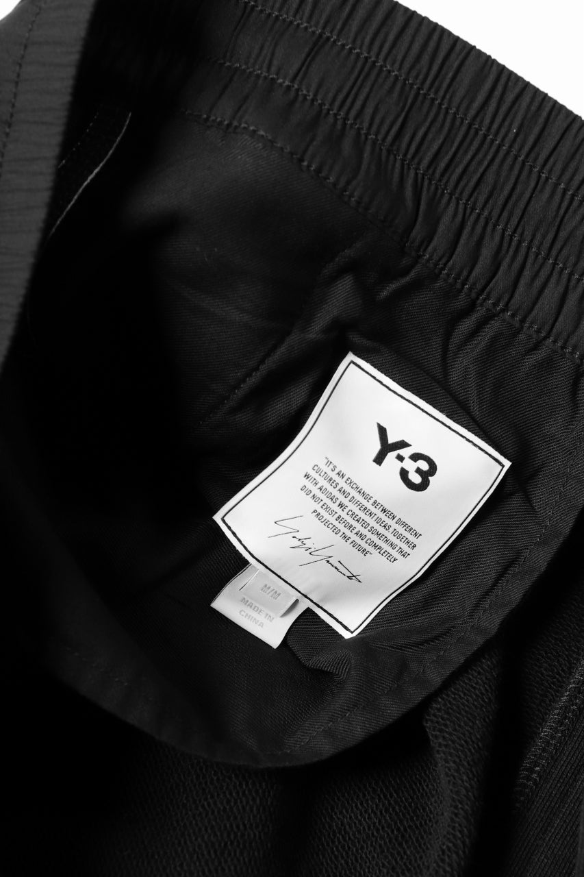 Y-3 Yohji Yamamoto 3-STP CUFF PANTS / FRENCH TERRY (BLACK)