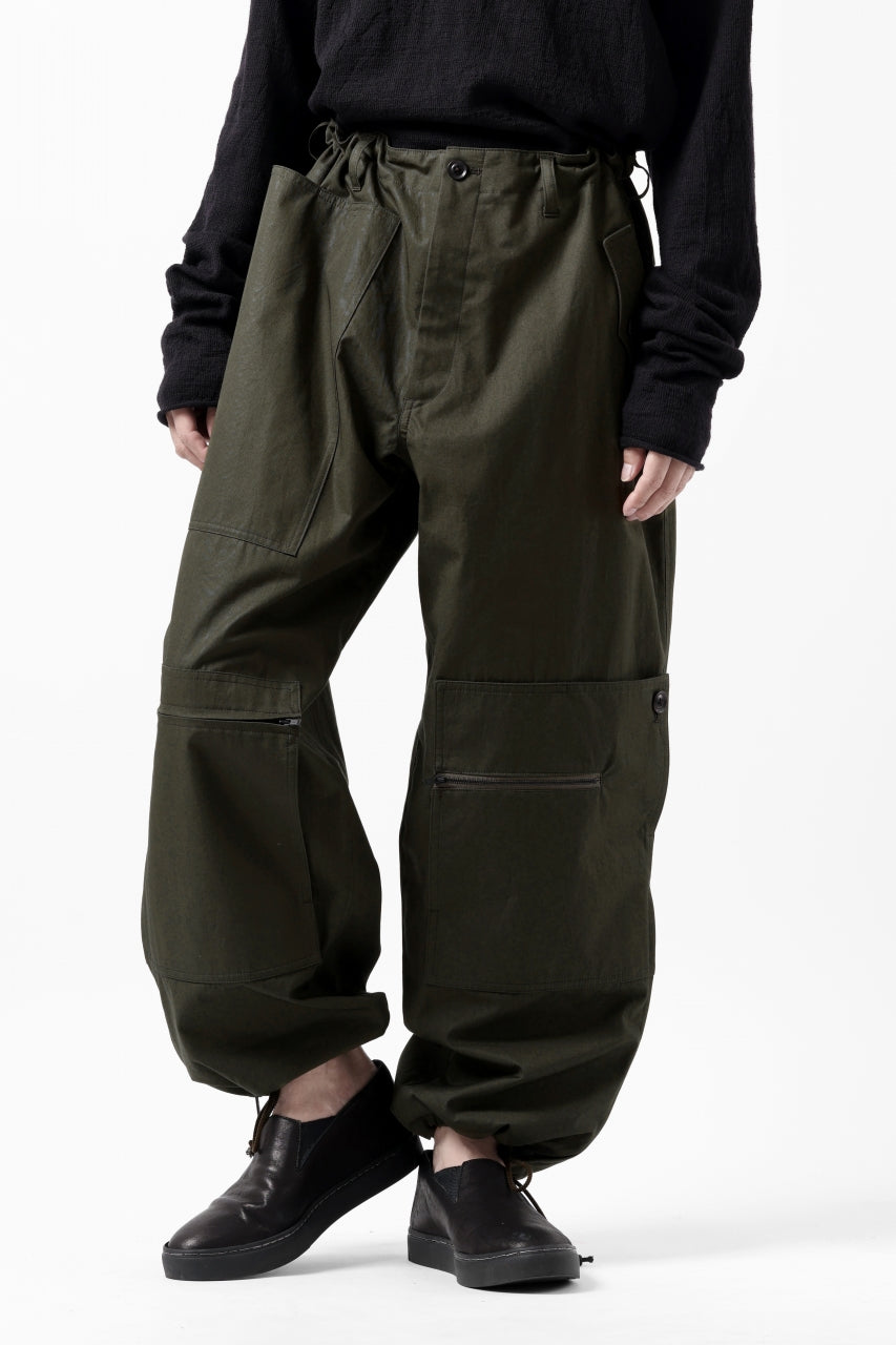 Y's BANG ON! No.189 PATCH WORK PANTS / HIGH DENSITY GABARDINE COTTON (KHAKI)