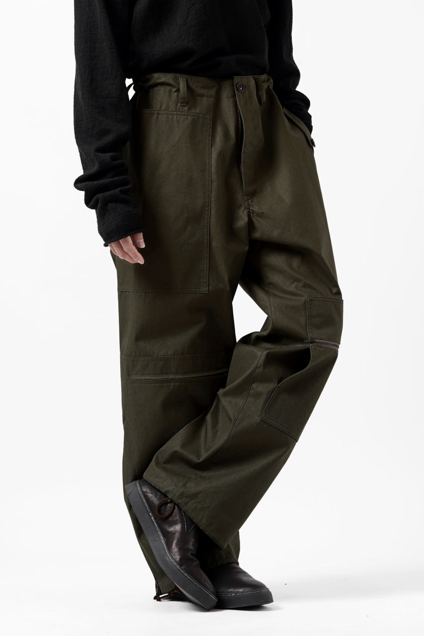 Y's BANG ON! No.189 PATCH WORK PANTS / HIGH DENSITY GABARDINE COTTON (KHAKI)