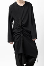 Load image into Gallery viewer, Y&#39;s BANG ON! No.170 TAPE AJUST DRAPE LONG TOPS / 28G BASIC COTTON JERSEY (BLACK)