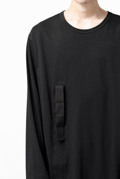 Load image into Gallery viewer, Y&#39;s BANG ON! No.170 TAPE AJUST DRAPE LONG TOPS / 28G BASIC COTTON JERSEY (BLACK)