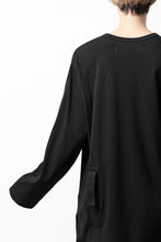 Load image into Gallery viewer, Y&#39;s BANG ON! No.170 TAPE AJUST DRAPE LONG TOPS / 28G BASIC COTTON JERSEY (BLACK)