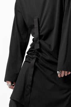 Load image into Gallery viewer, Y&#39;s BANG ON! No.170 TAPE AJUST DRAPE LONG TOPS / 28G BASIC COTTON JERSEY (BLACK)