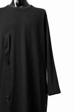 Load image into Gallery viewer, Y&#39;s BANG ON! No.170 TAPE AJUST DRAPE LONG TOPS / 28G BASIC COTTON JERSEY (BLACK)