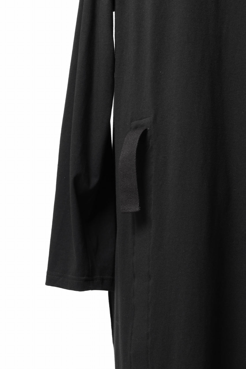 Y's BANG ON! No.170 TAPE AJUST DRAPE LONG TOPS / COMA 28G JERSEY (BLACK)