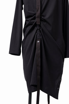 Load image into Gallery viewer, Y&#39;s BANG ON! No.170 TAPE AJUST DRAPE LONG TOPS / 28G BASIC COTTON JERSEY (BLACK)