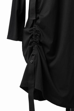 Load image into Gallery viewer, Y&#39;s BANG ON! No.170 TAPE AJUST DRAPE LONG TOPS / 28G BASIC COTTON JERSEY (BLACK)