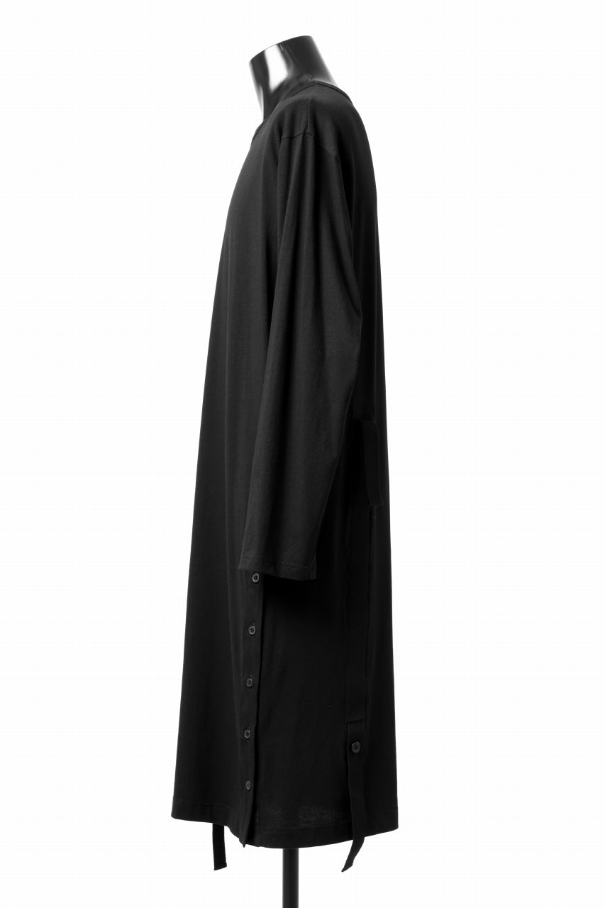 Load image into Gallery viewer, Y&#39;s BANG ON! No.170 TAPE AJUST DRAPE LONG TOPS / 28G BASIC COTTON JERSEY (BLACK)