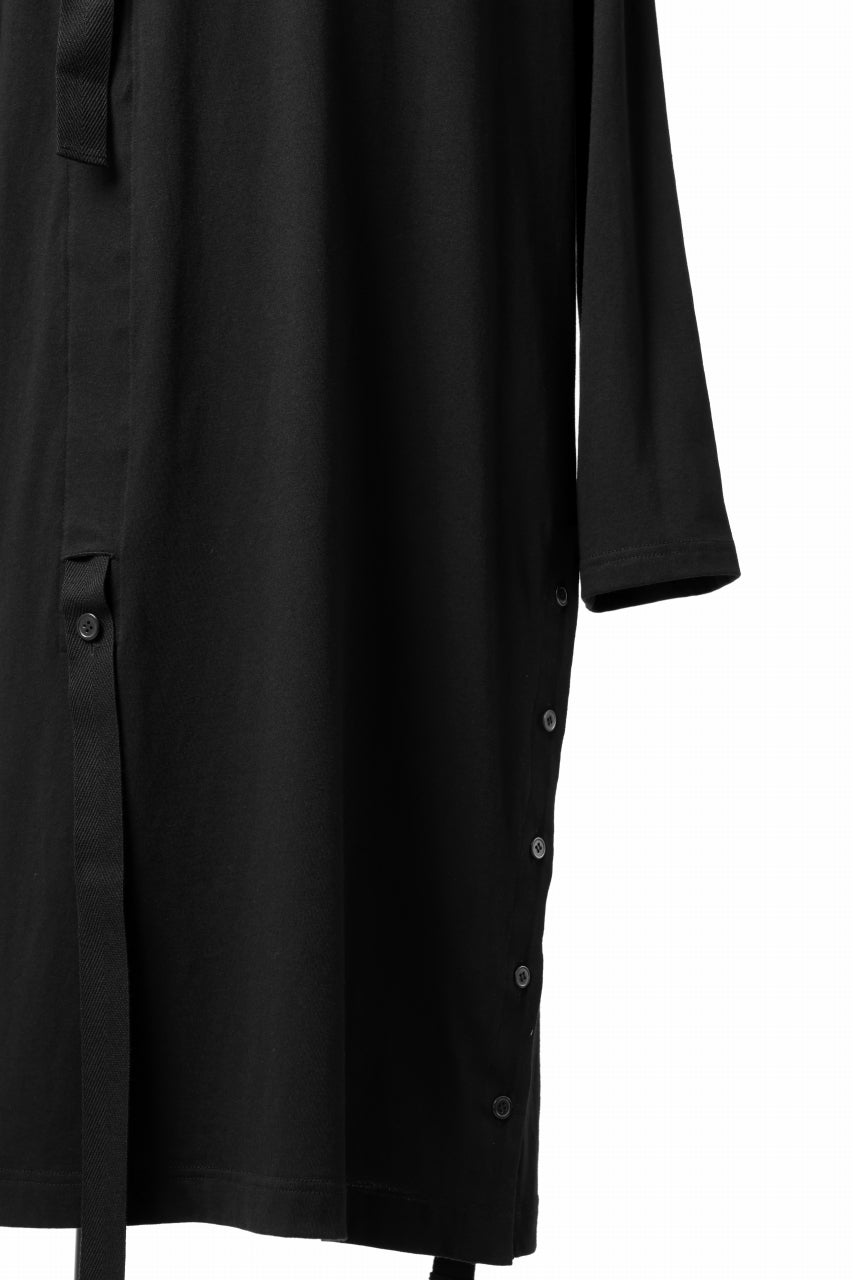 Load image into Gallery viewer, Y&#39;s BANG ON! No.170 TAPE AJUST DRAPE LONG TOPS / 28G BASIC COTTON JERSEY (BLACK)