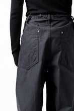 Load image into Gallery viewer, Y&#39;s SWITCHING WORK PANTS / BACK SATIN VULCANIZATION COTTON (BLACK)
