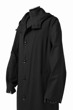 Load image into Gallery viewer, Y&#39;s BANG ON! No.103 HOODED COAT WOOL TROPICAL (BLACK) ※