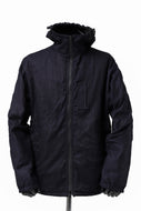 Y's BANG ON! No.117 REVERSIBLE COTTON DENIM & NYLON TWILL HOODED BLOUSON (NAVY)